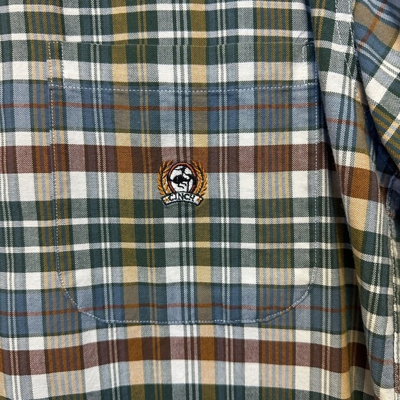 Cinch Green Brown Plaid Cowboy Dress Shirt Button Down Long Sleeve Rodeo Western - Picture 6 of 8